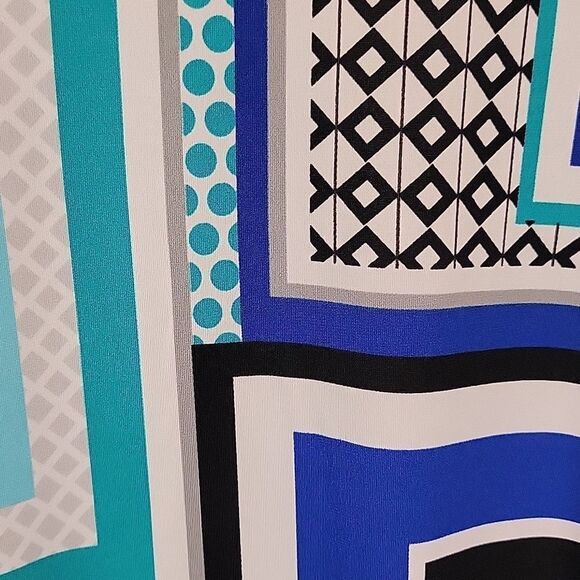 JM Collection geometric print tunic blouse Size XL - Picture 8 of 12